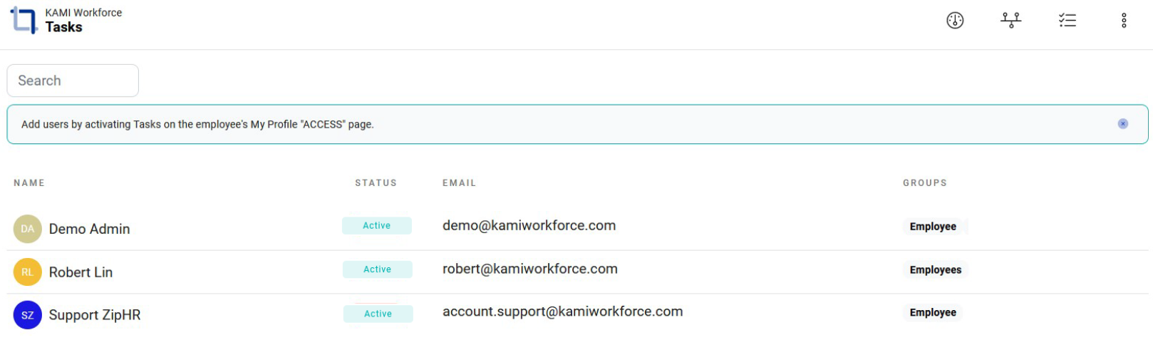 Activate Task Users - screenshot 1
