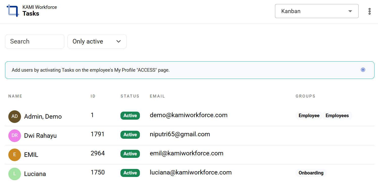 Activating Task Users - screenshot 1