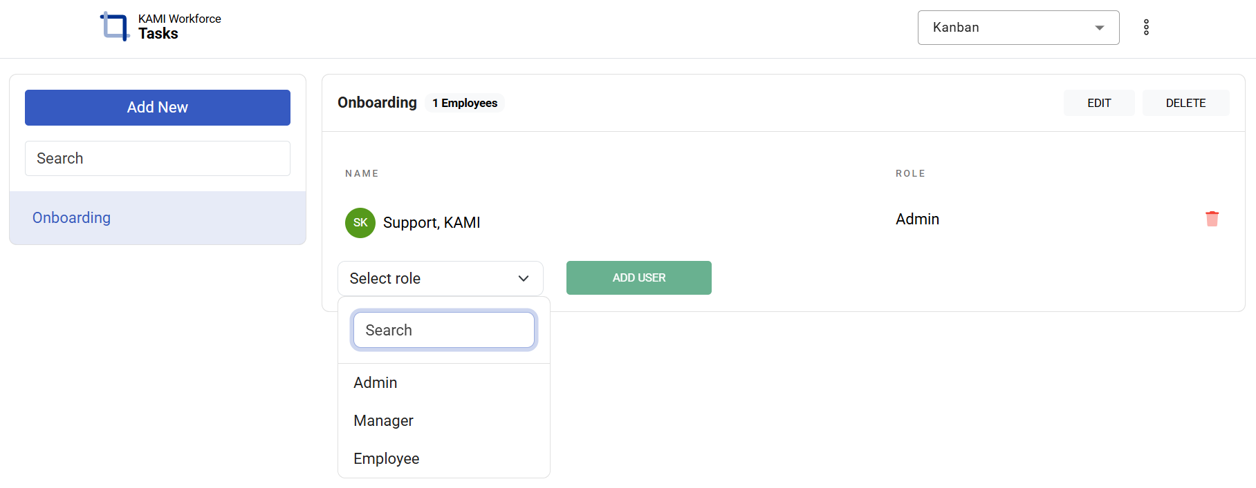 Adding a Task Group - screenshot 1