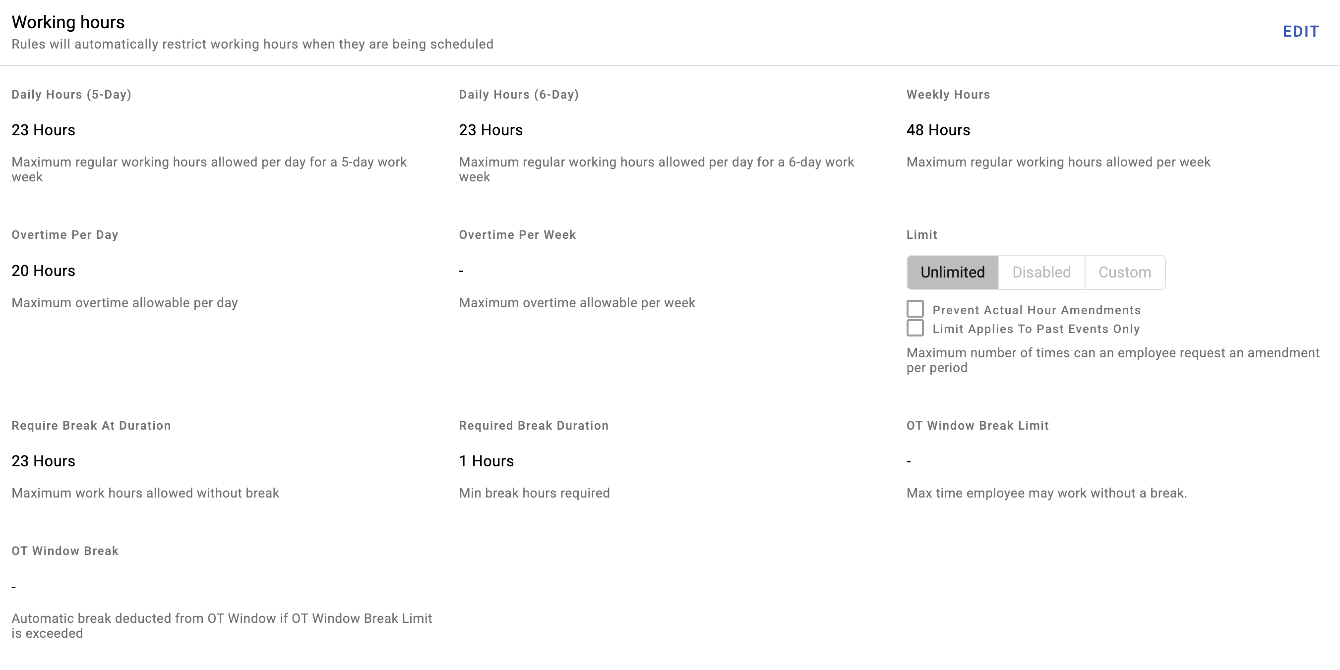 calendar rules and the attendance lock - screenshot 2