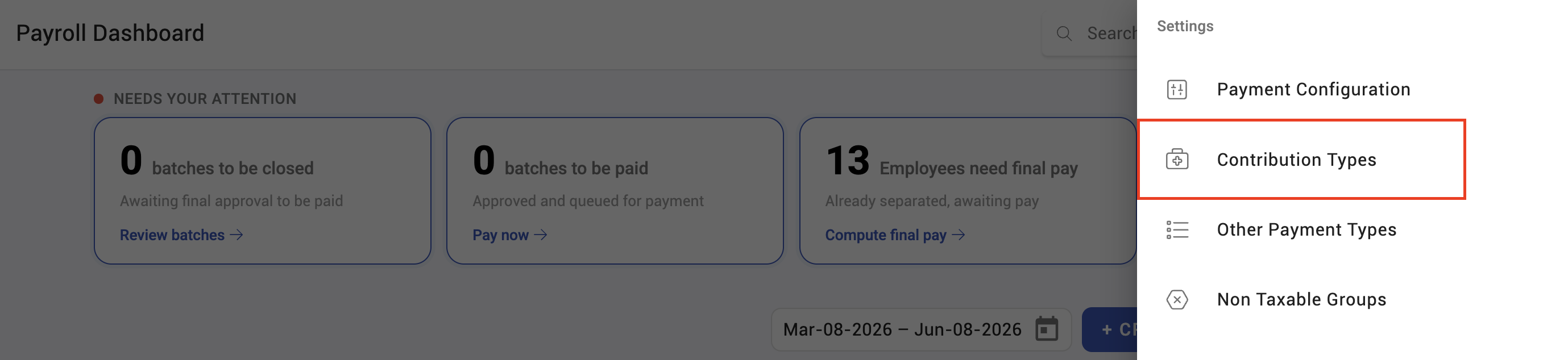 contribution types - screenshot 1