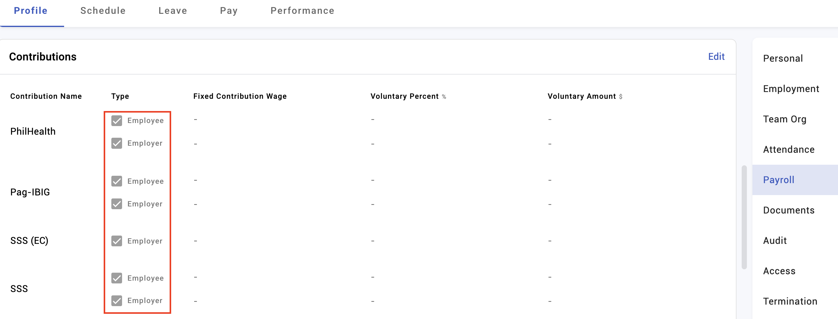 contribution types - screenshot 3