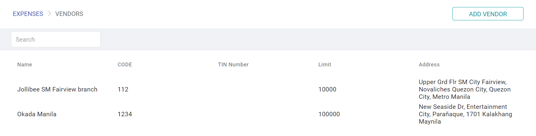 expense types limits receipts and rules - screenshot 14