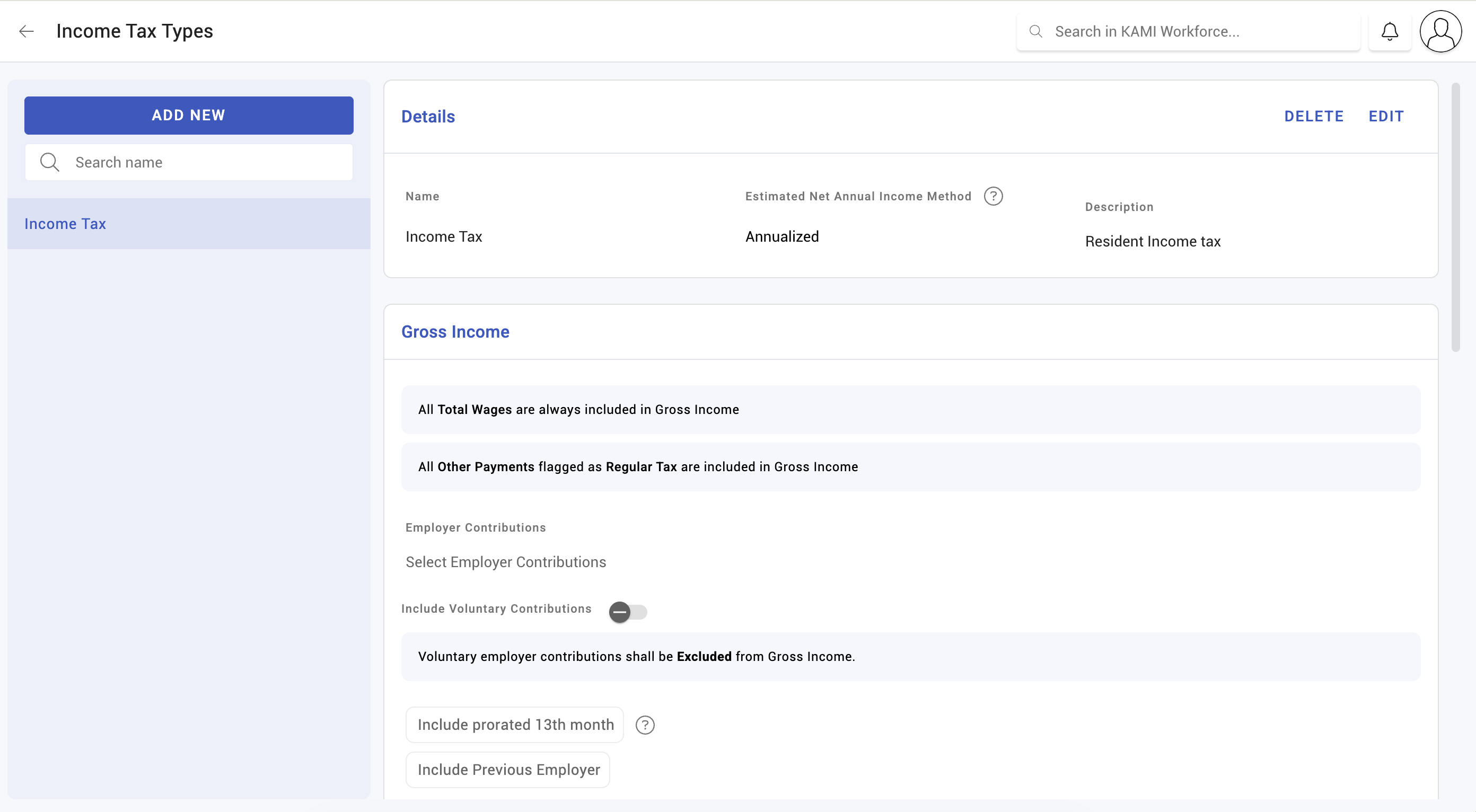income tax types - screenshot 2