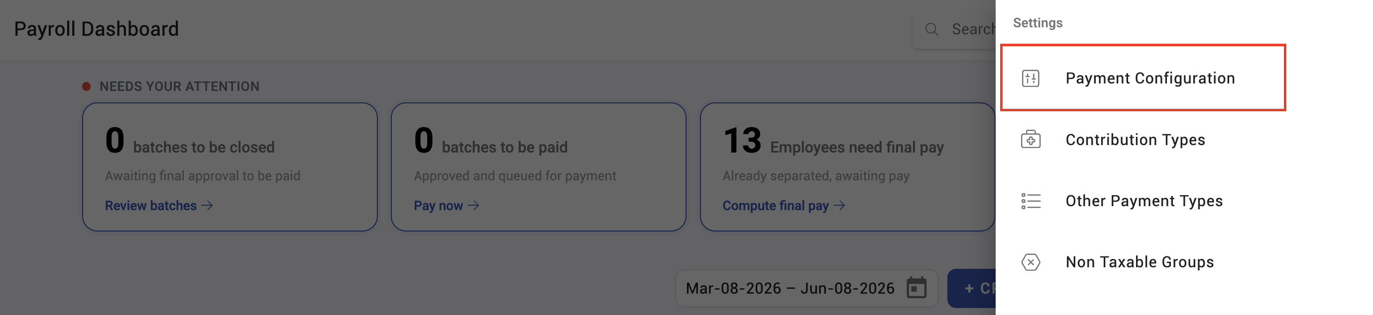 payment settings - screenshot 1
