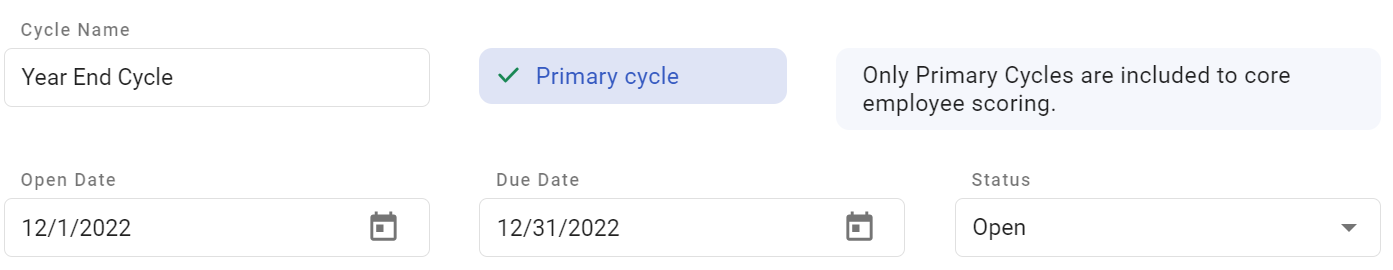 creating an assessment cycle - screenshot 1