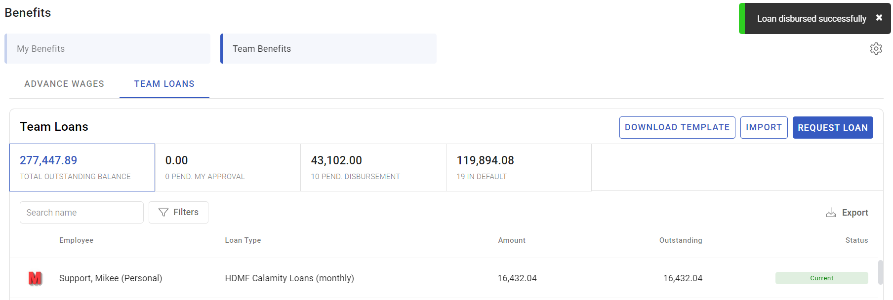 disbursing loans - screenshot 4
