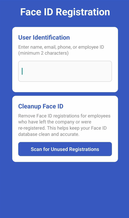 Face ID Registration for ClockSmart (1:N Mode) - screenshot 3