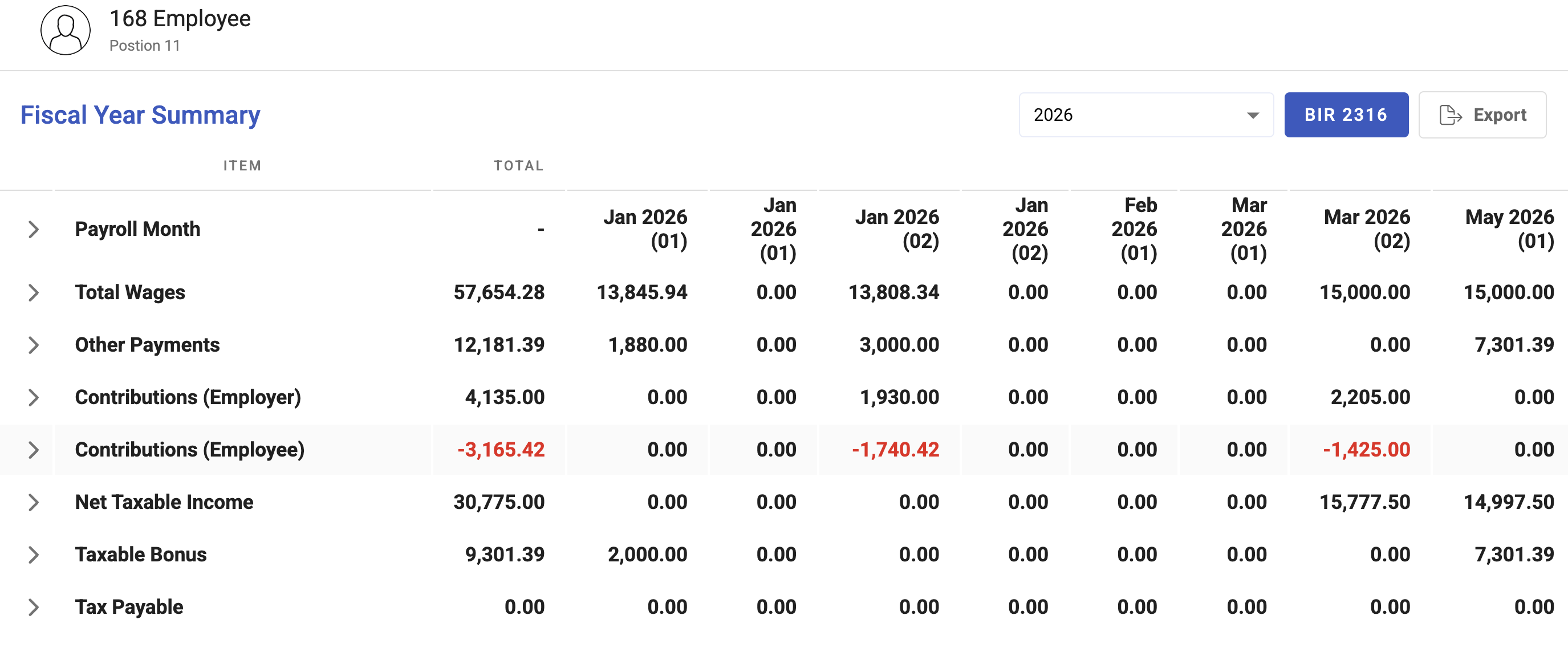 year end payroll reports - screenshot 2