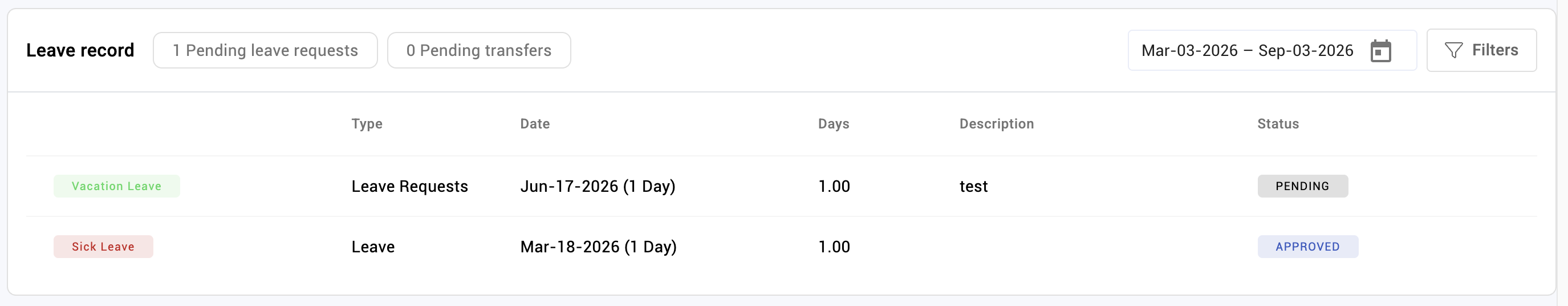 requesting and amending leave - screenshot 1
