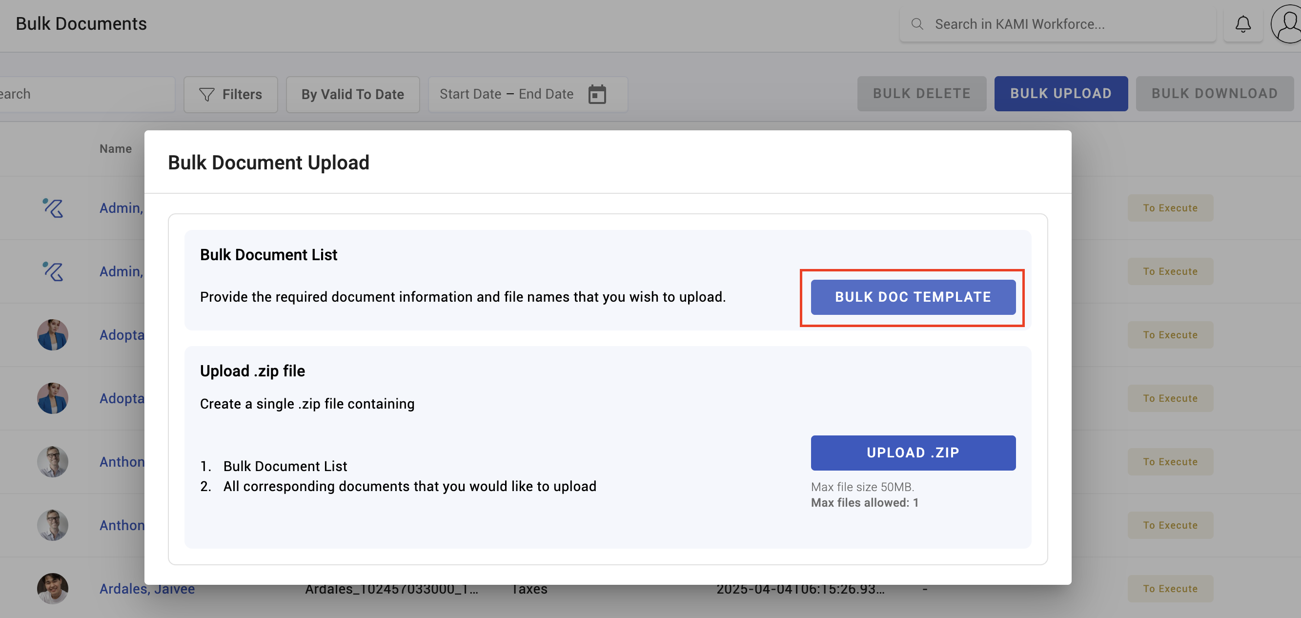 bulk documents - screenshot 1