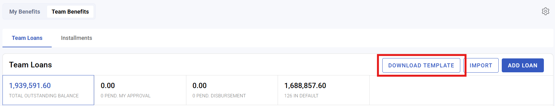 importing loan data - screenshot 1