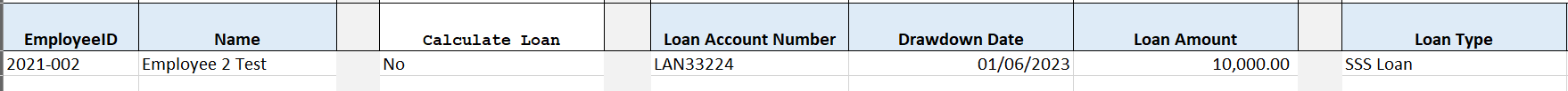 importing loan data - screenshot 2