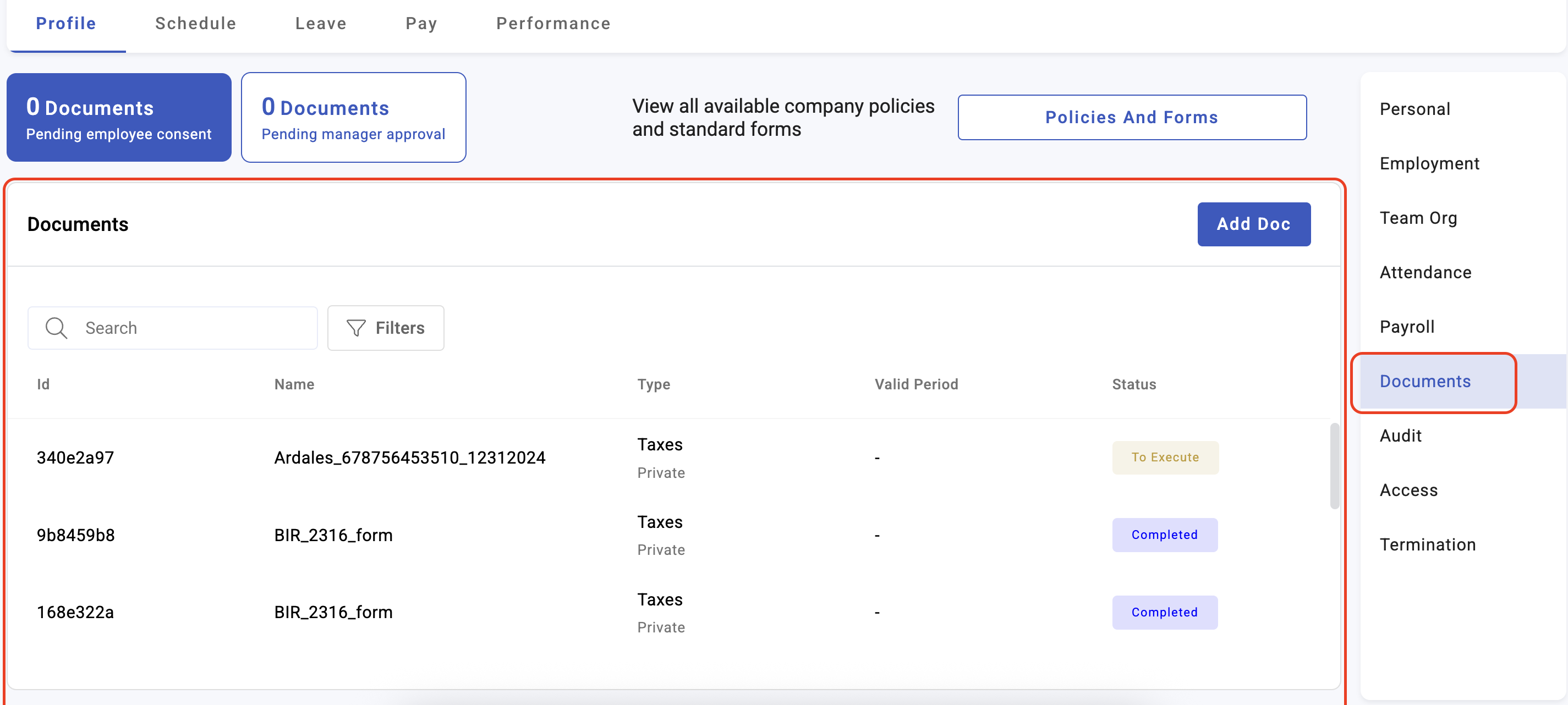 document templates - screenshot 1