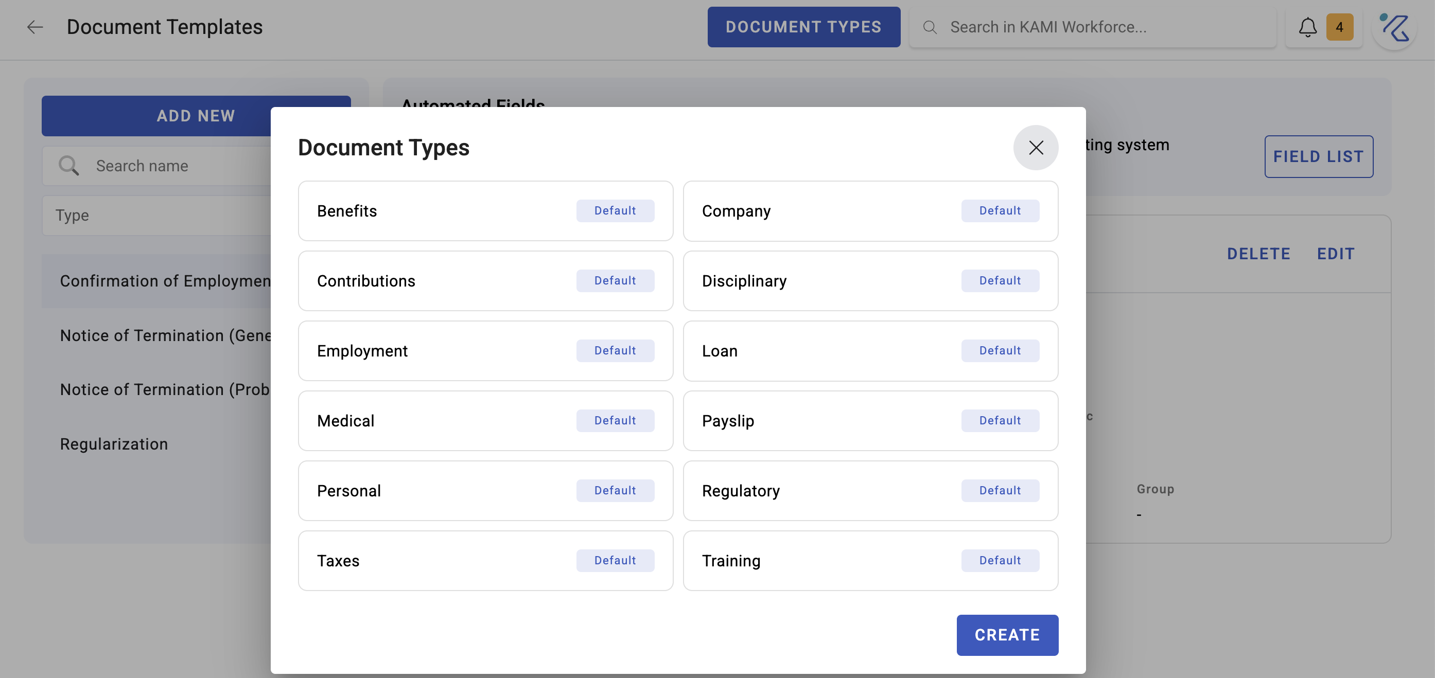 document templates - screenshot 2