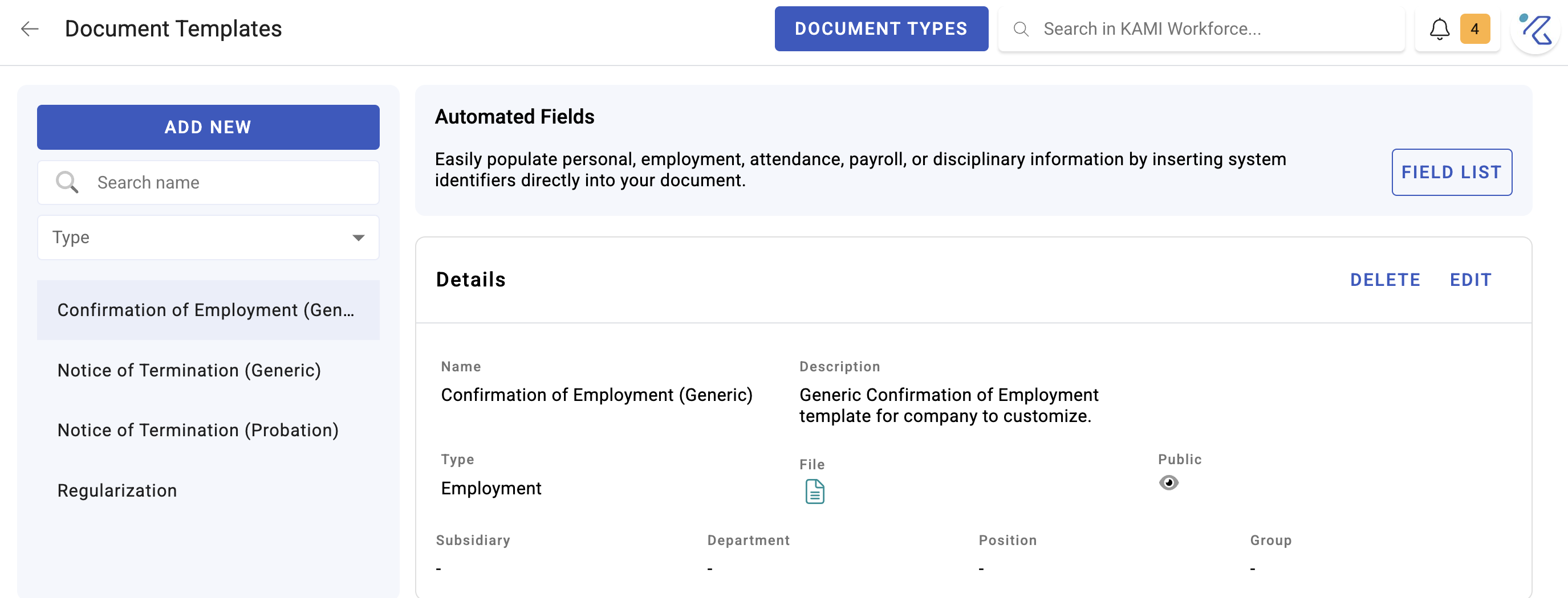 document templates - screenshot 3