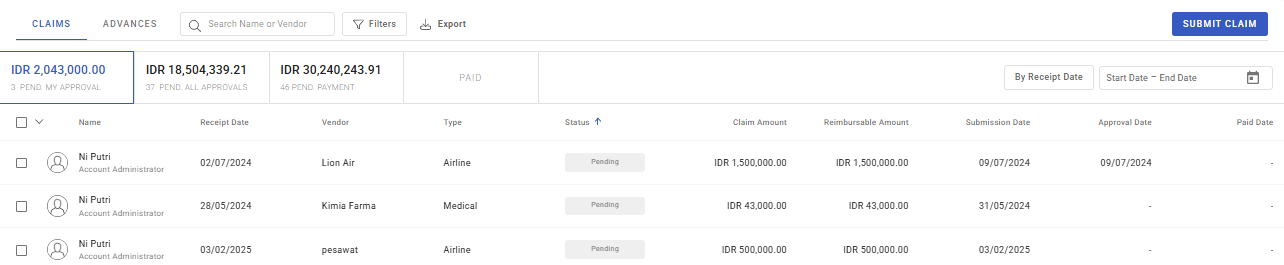 the expense dashboard - screenshot 5