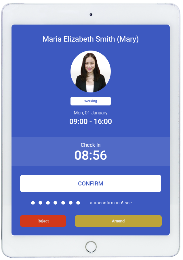 Passcode + Face ID Registration for ClockSmart (1:1 Mode) - screenshot 3