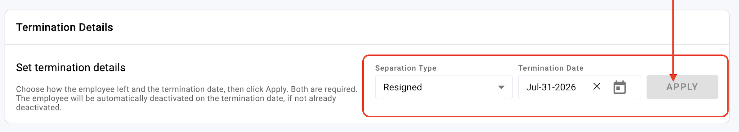 final pay on termination - screenshot 2