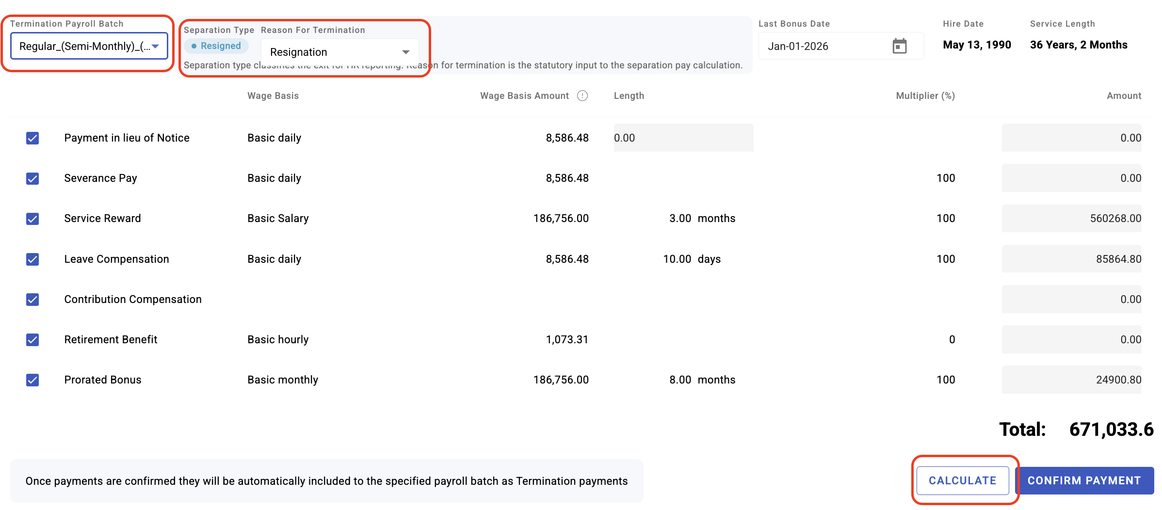 final pay on termination - screenshot 3