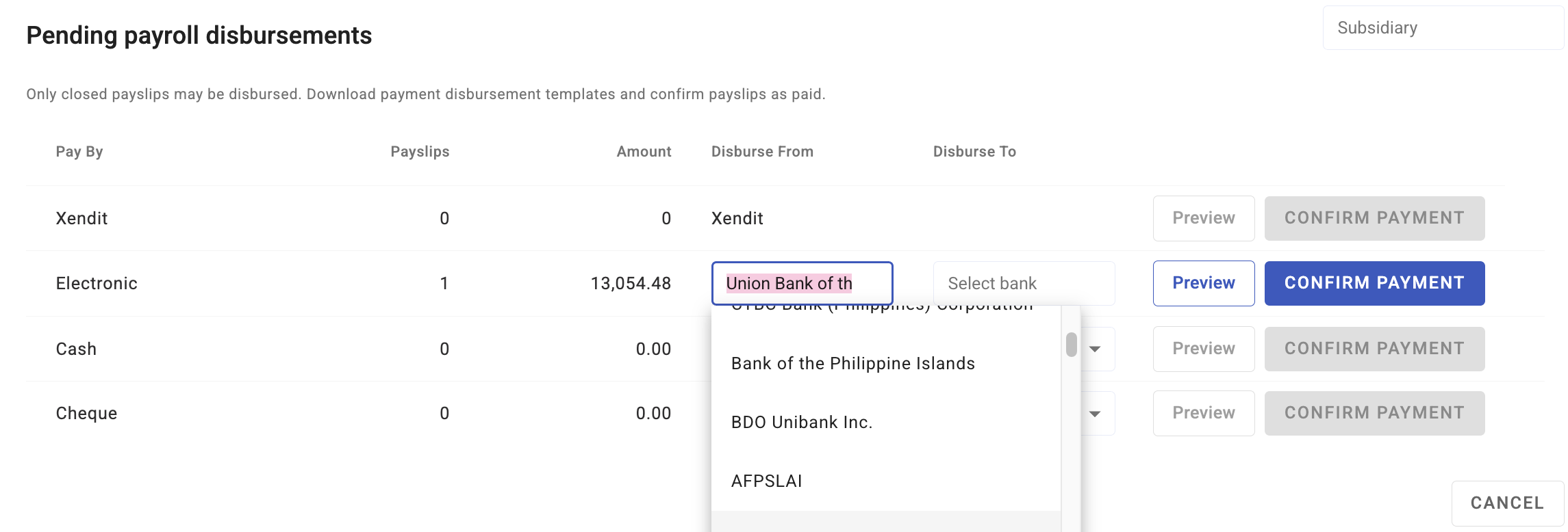 payroll payment and disbursement - screenshot 2