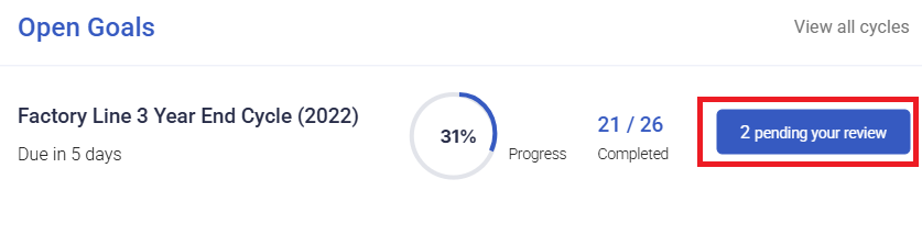 reviewing and tracking team goals - screenshot 3