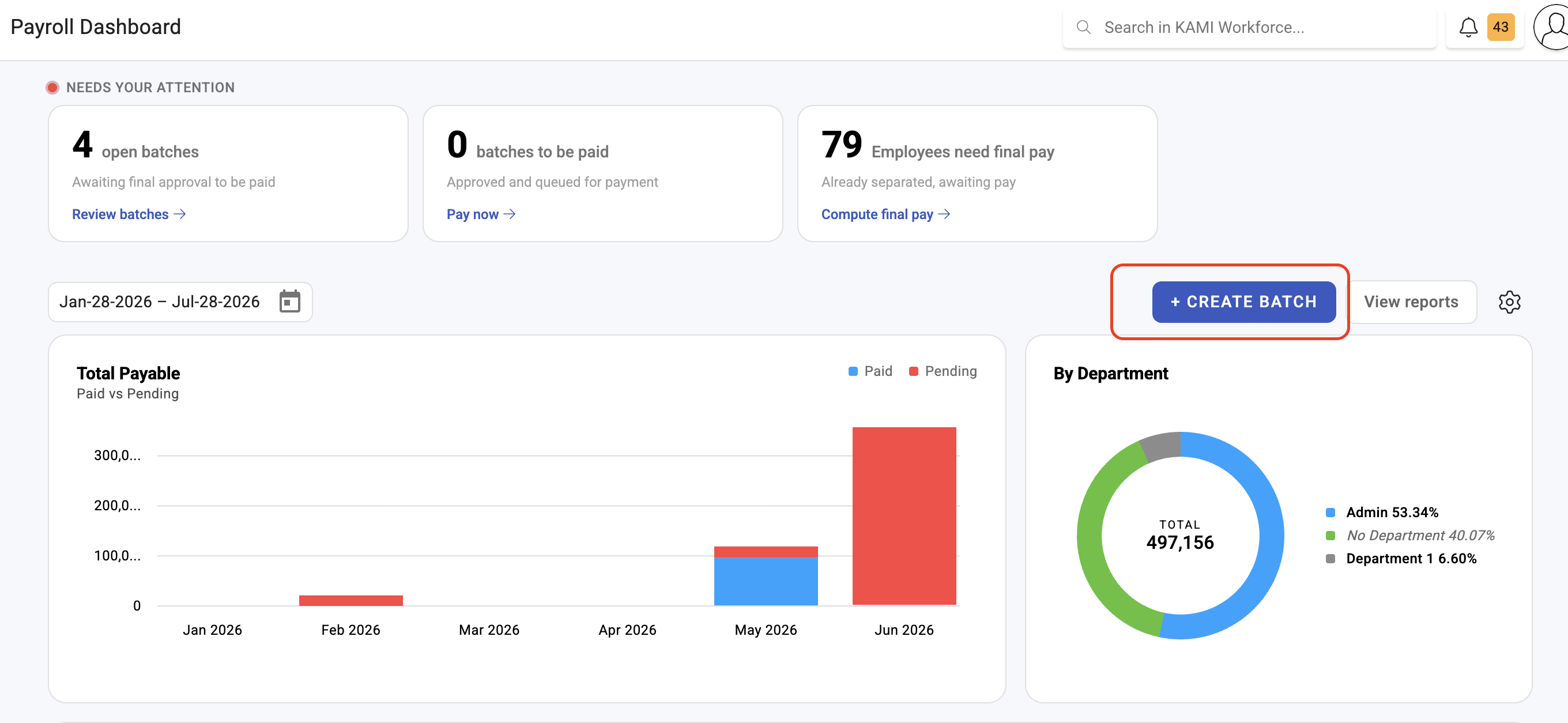 running a payroll batch cycle - screenshot 1