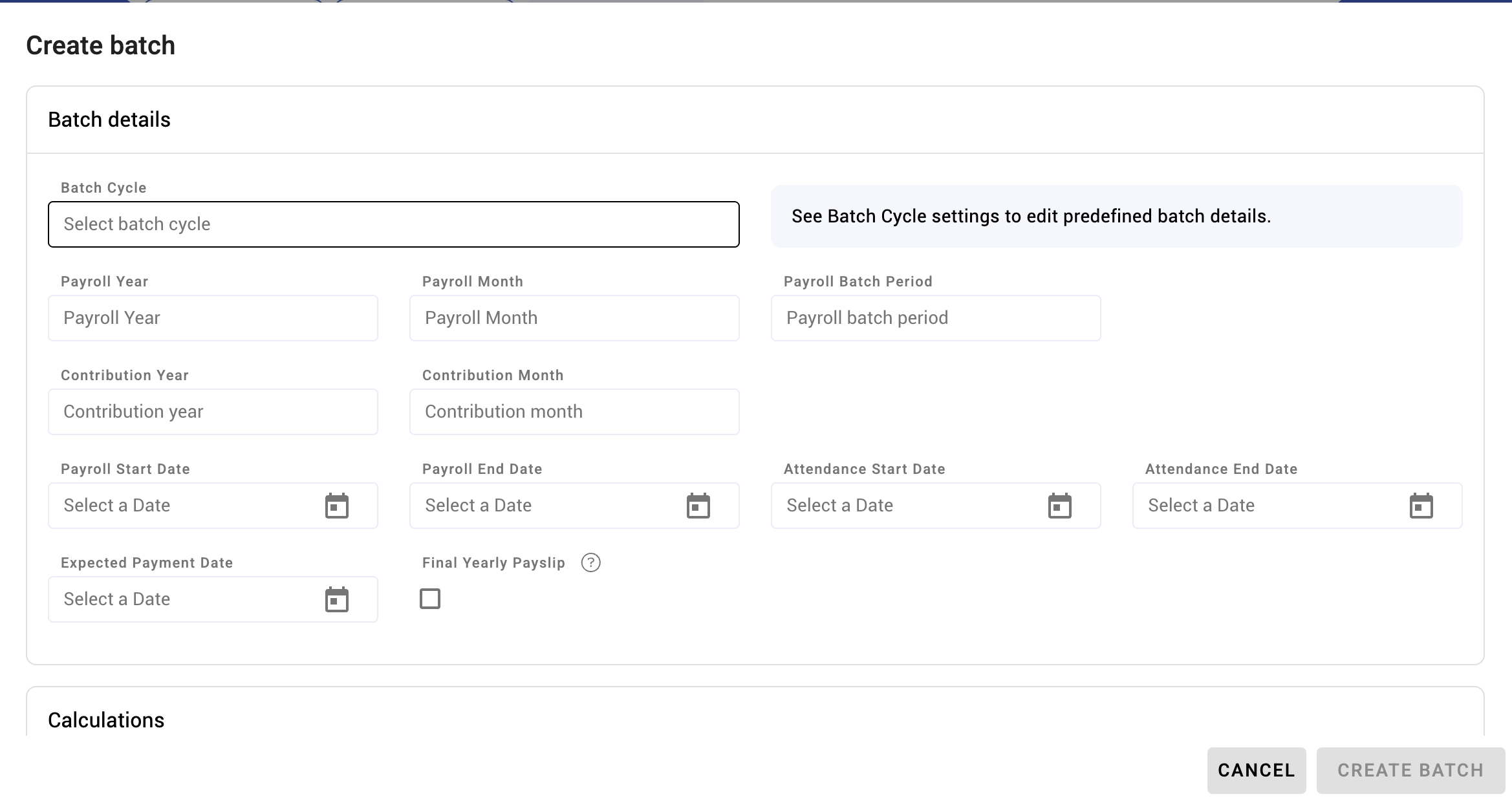 running a payroll batch cycle - screenshot 2