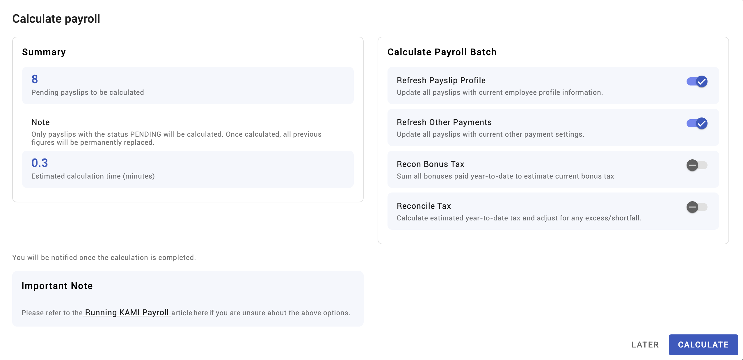 running a payroll batch cycle - screenshot 4