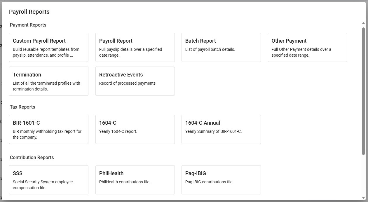 payroll reports - screenshot 1