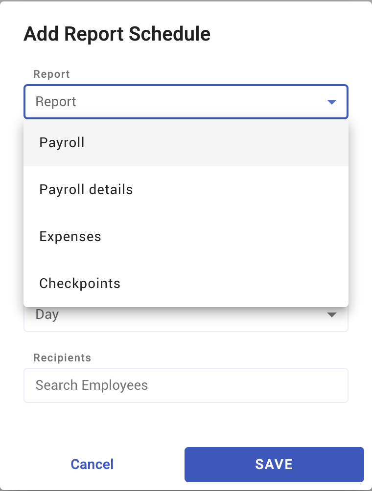 scheduling payroll reports - screenshot 2