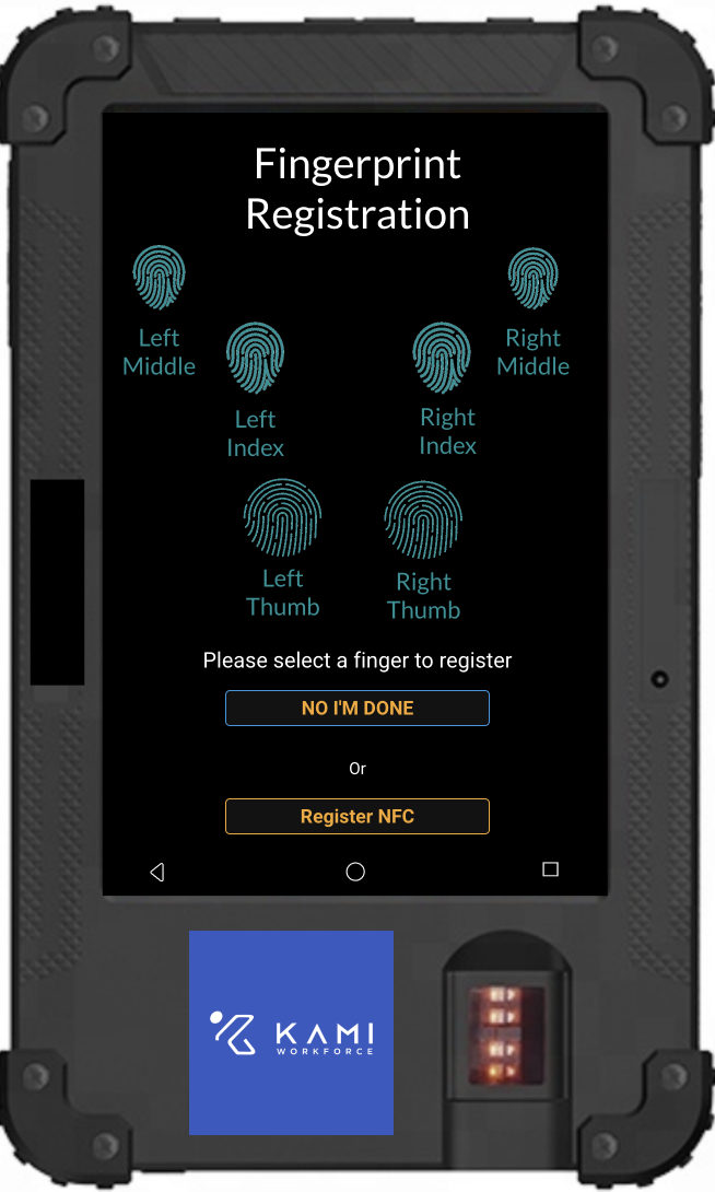 Set Up and Register Employees on the Biometric Tablet - screenshot 2