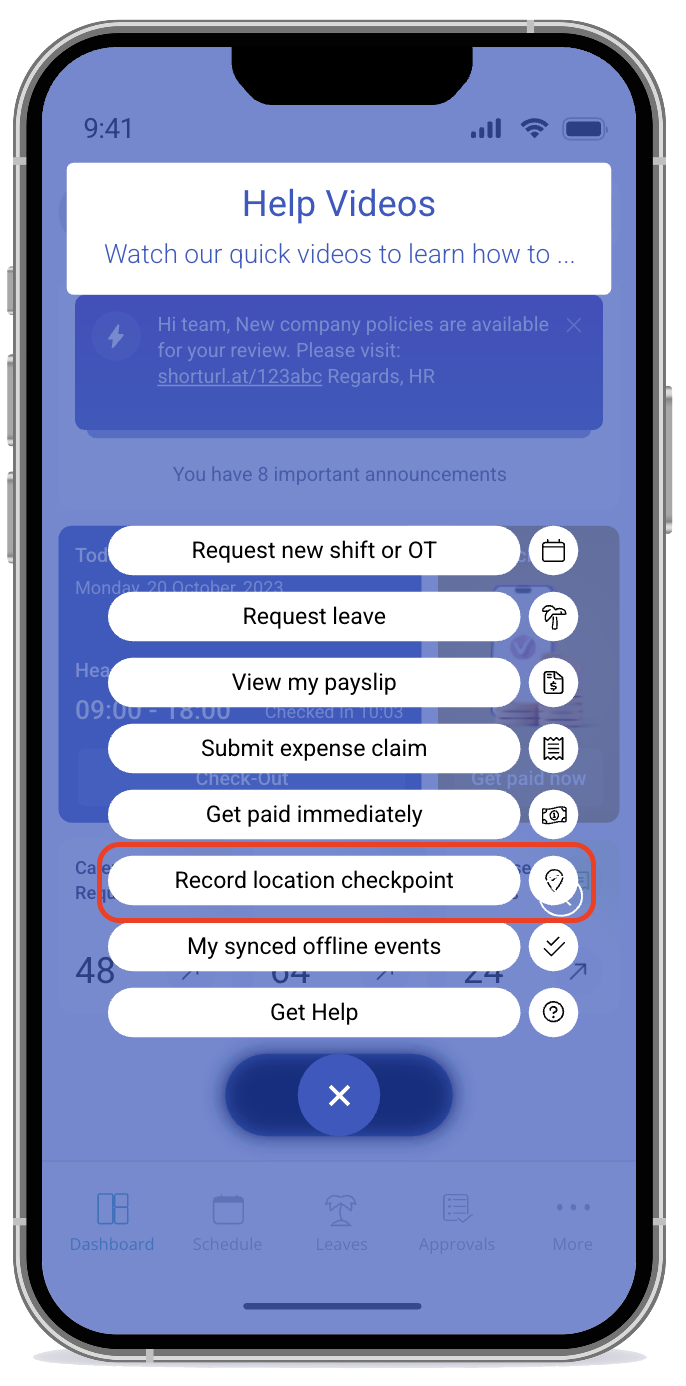 checkpoints and geo tracking - screenshot 2