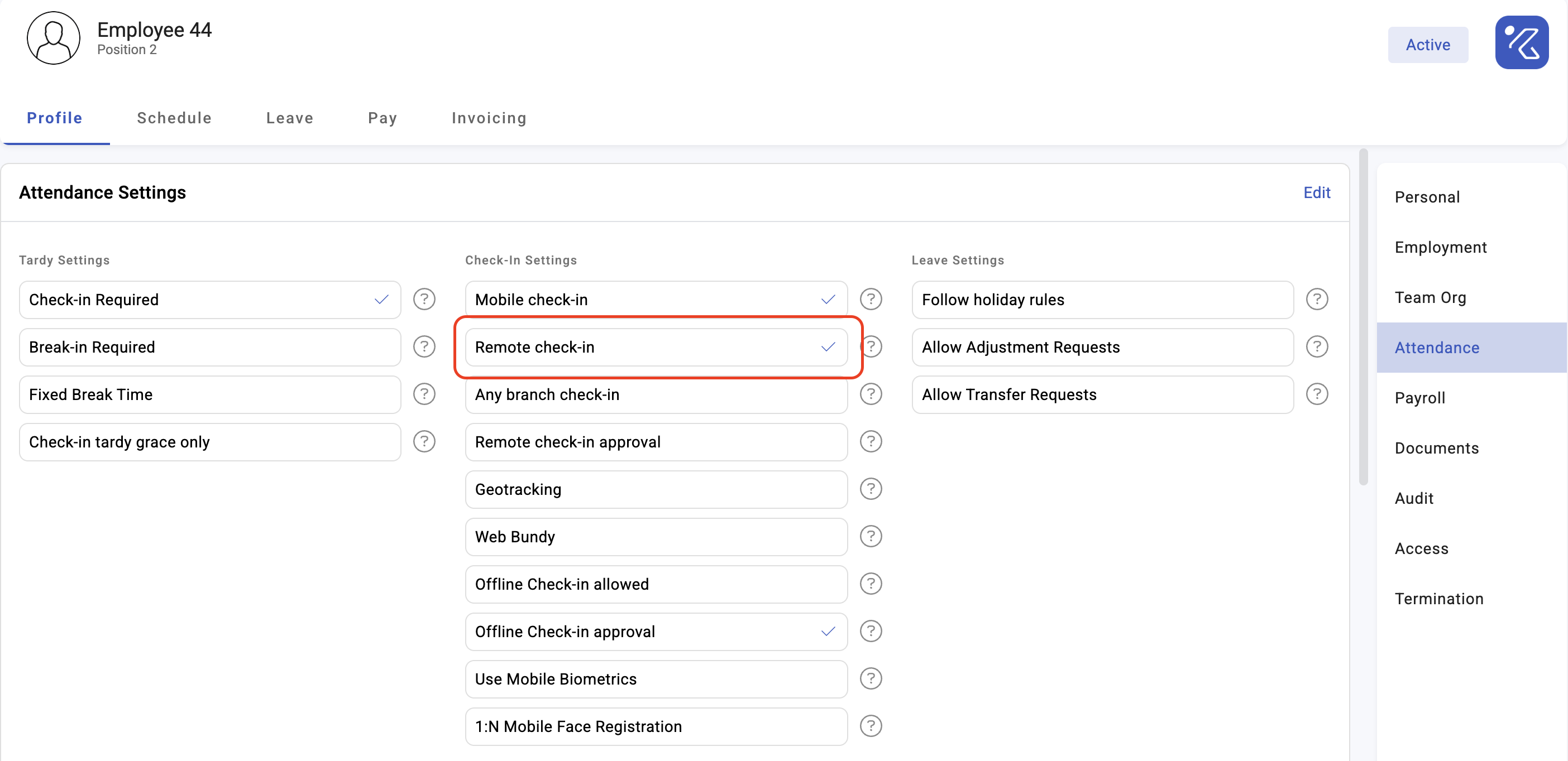 Set Up and Review Remote Check-in - screenshot 1