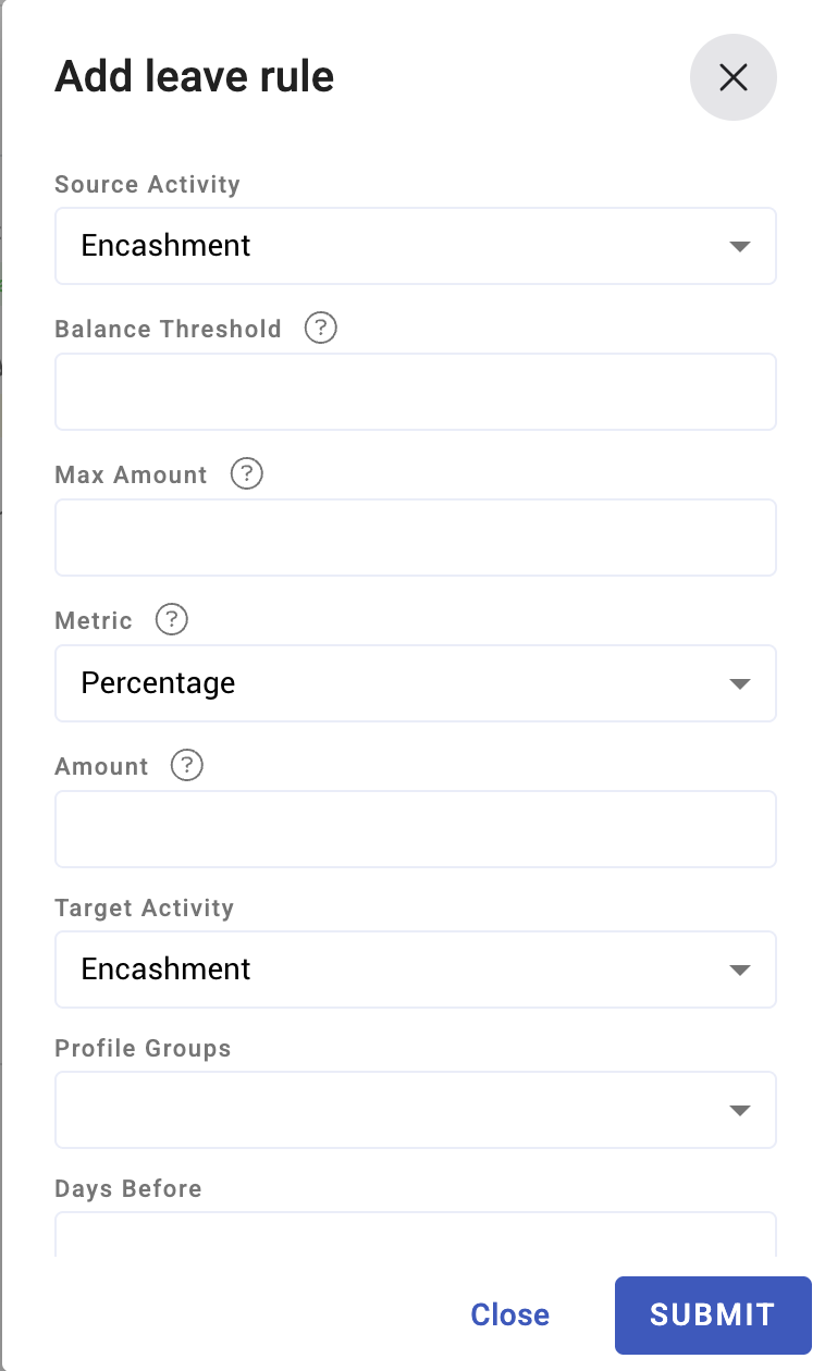 leave conversion and encashment - screenshot 2