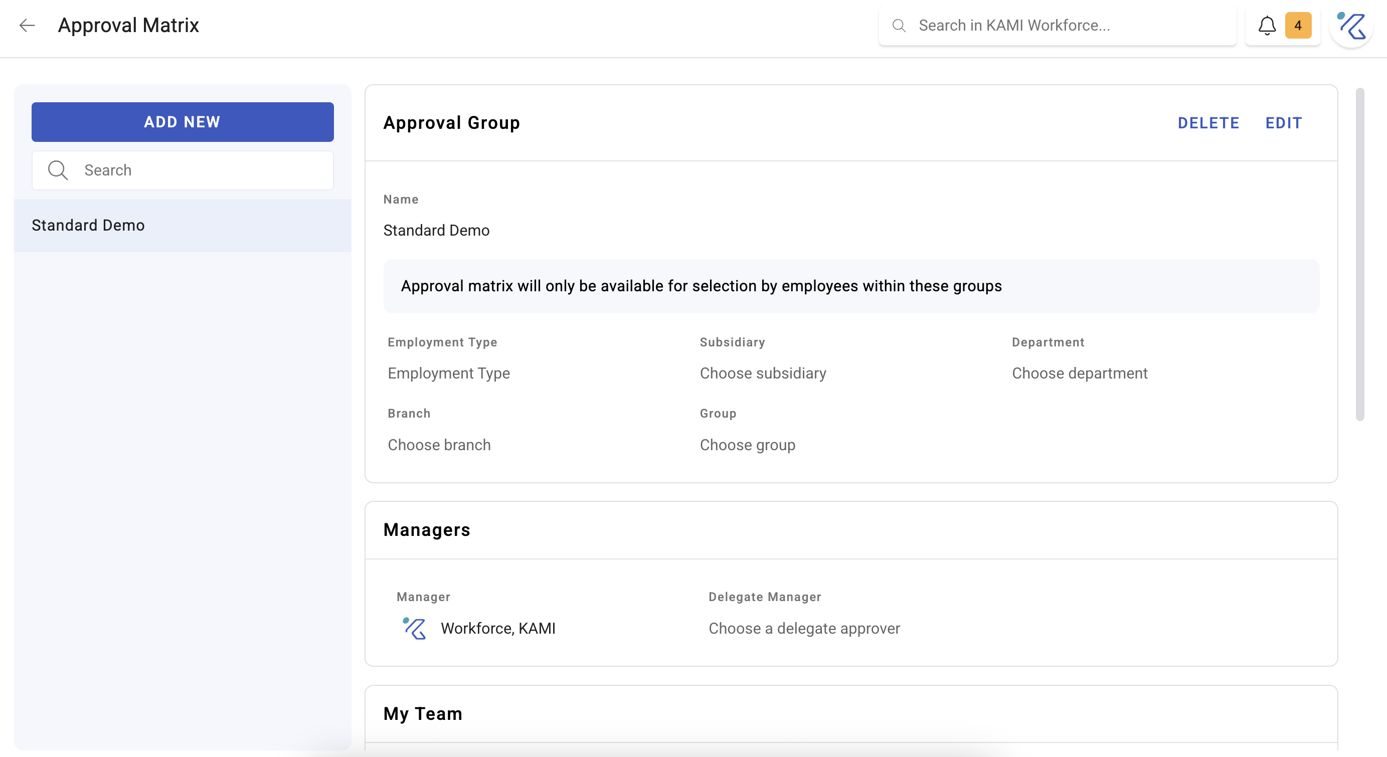 Set Up Team Org and Approval Chains - screenshot 3