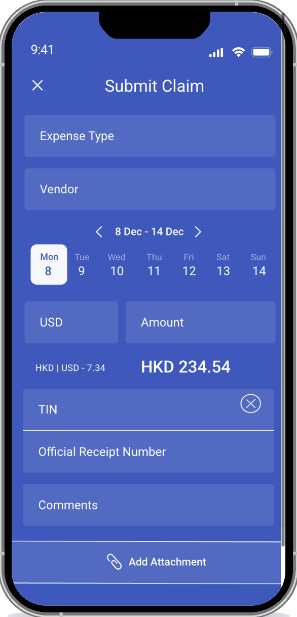 Submit Expense Claims and Advances - screenshot 3