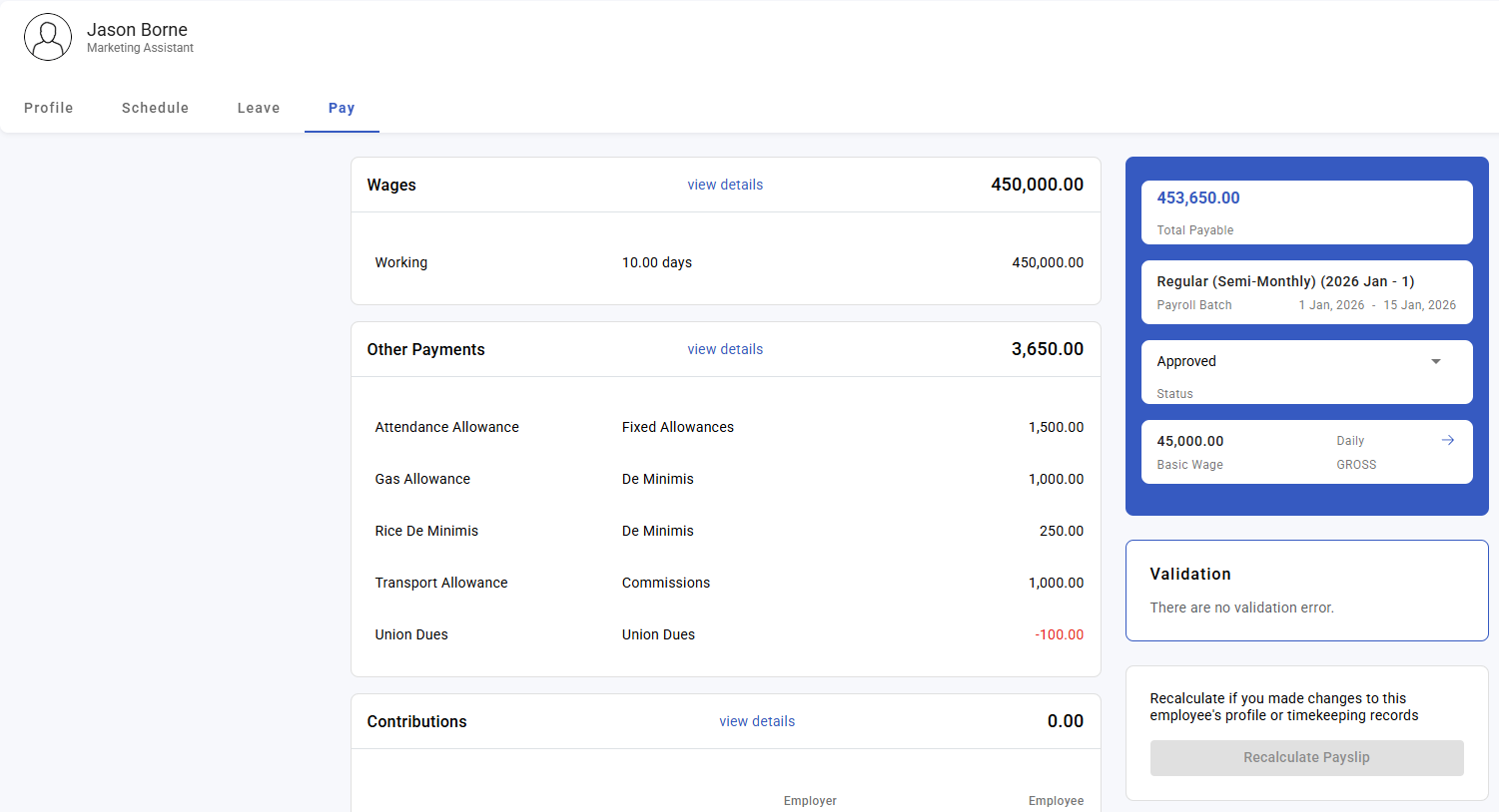 daily paid monthly paid and hourly paid employees - screenshot 2