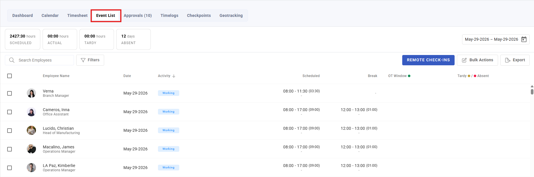 timesheet - screenshot 2