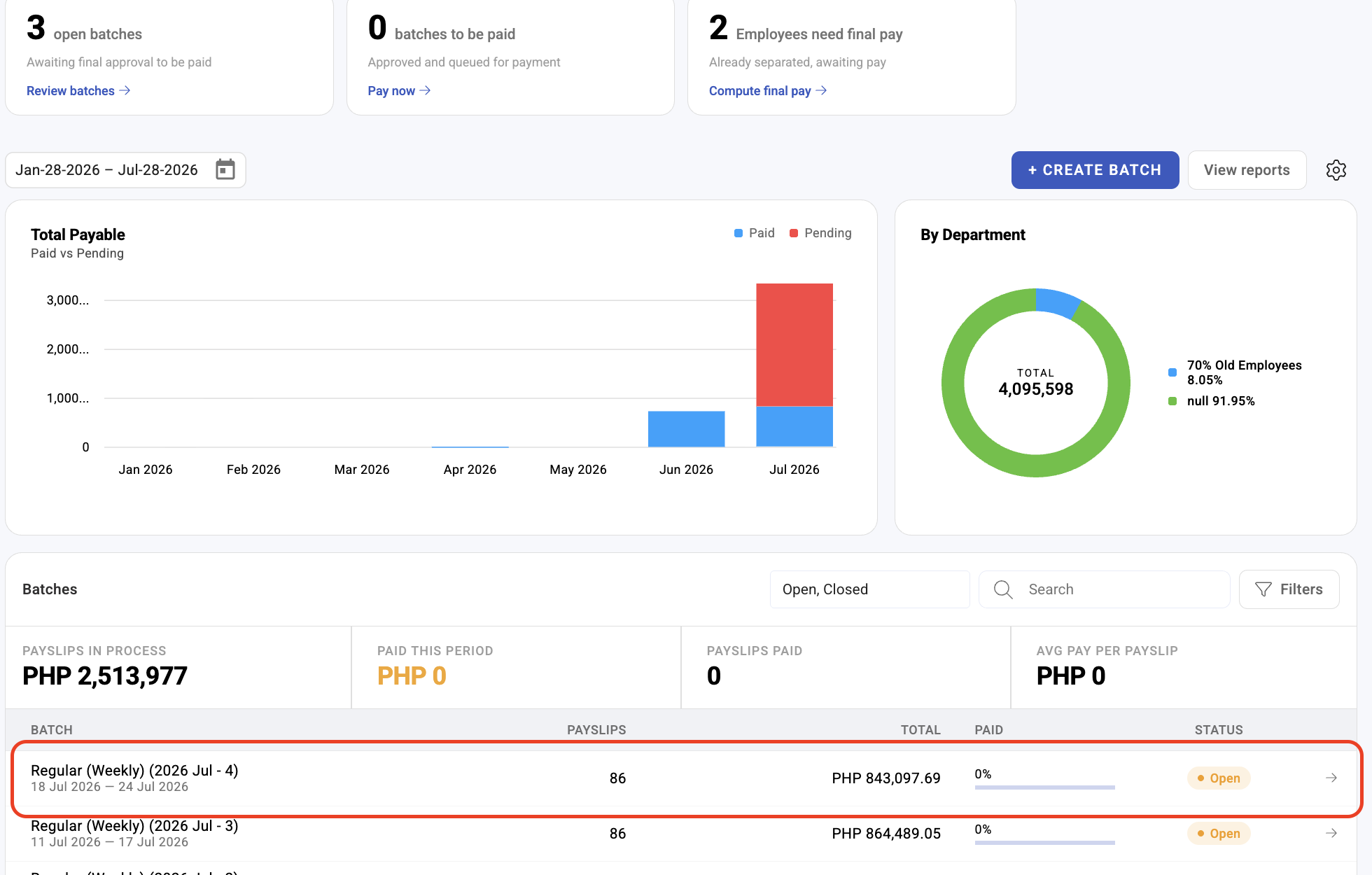 viewing and validating payslips - screenshot 1